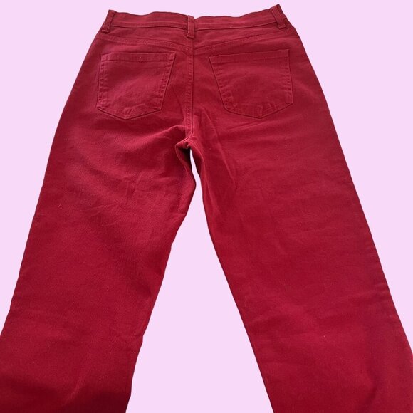 Gloria Vanderbilt Jeans Womens 8 Red Amanda Stretch Classic Rise Tapered Leg - Picture 4 of 14